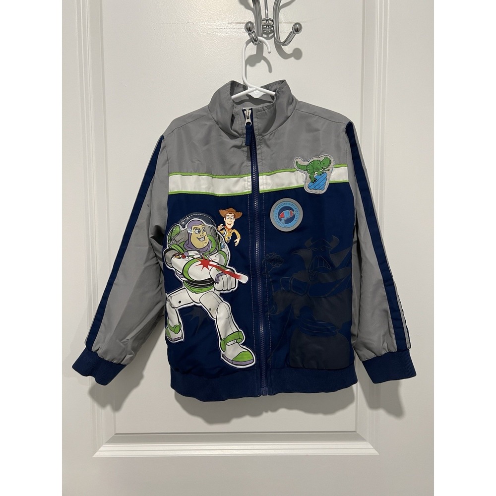 Disney Pixar Toy Story Jacket Windbreaker Coat Buzz Woody Zurg Size Small (5/6)